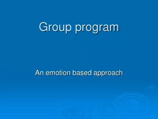 Group program