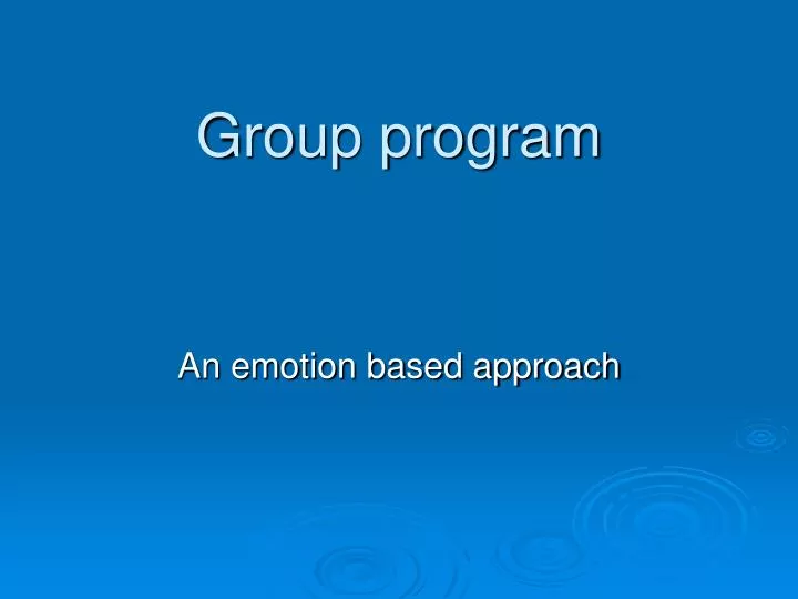group program