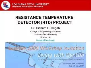 Resistance Temperature detector (RTD) project