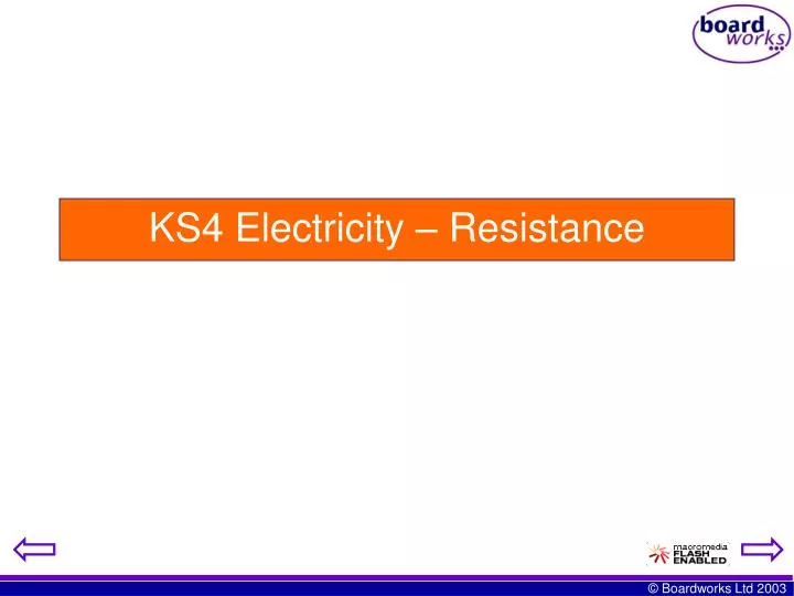 ks4 electricity resistance