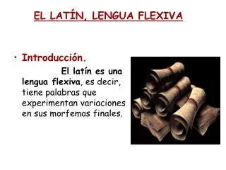 el lat n lengua flexiva