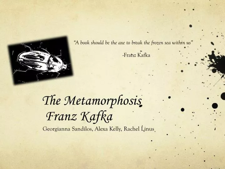 the metamorphosis franz kafka