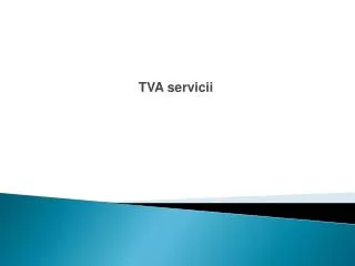 tva servicii