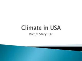 Climate in USA