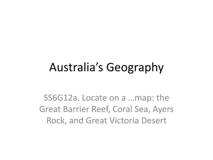 australia s geography