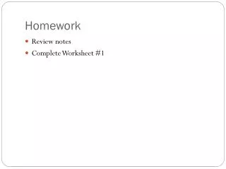 Homework