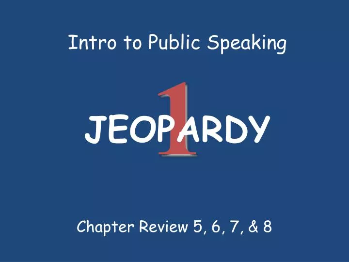 intro to public speaking