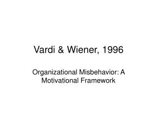 Vardi &amp; Wiener, 1996