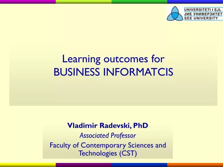learning outcomes for business informatcis