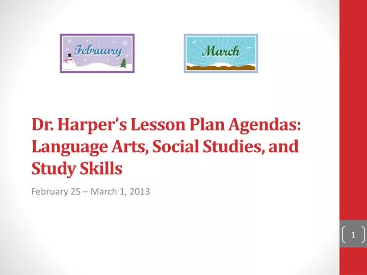 dr harper s lesson plan agendas language arts social studies and study skills