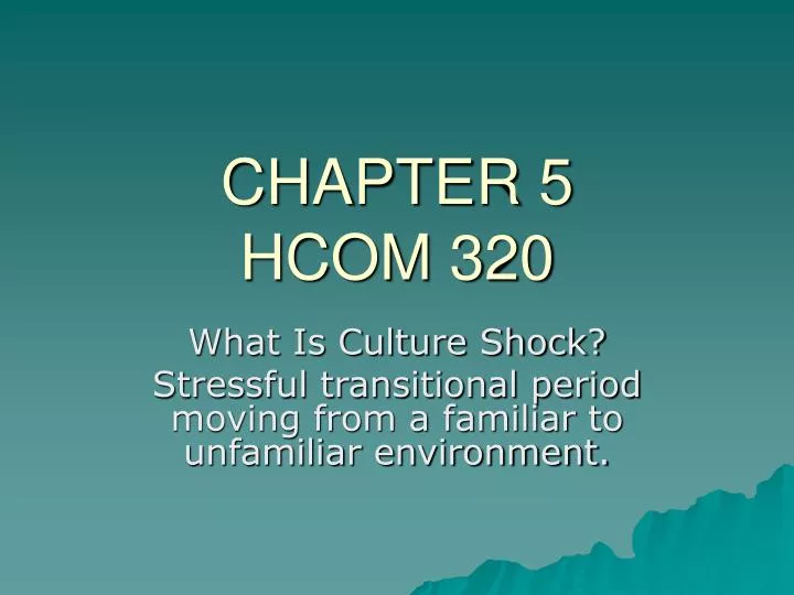 chapter 5 hcom 320