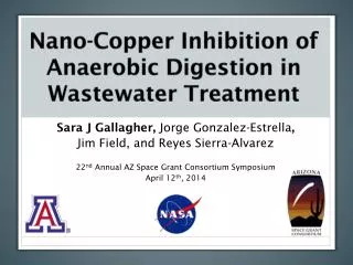 Nano-Copper Inhibition of Anaerobic Digestion in Wastewater Treatment