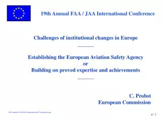 Challenges of institutional changes in Europe ______