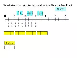 What size fraction pieces are shown on this number line ?