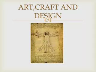 art craft and design
