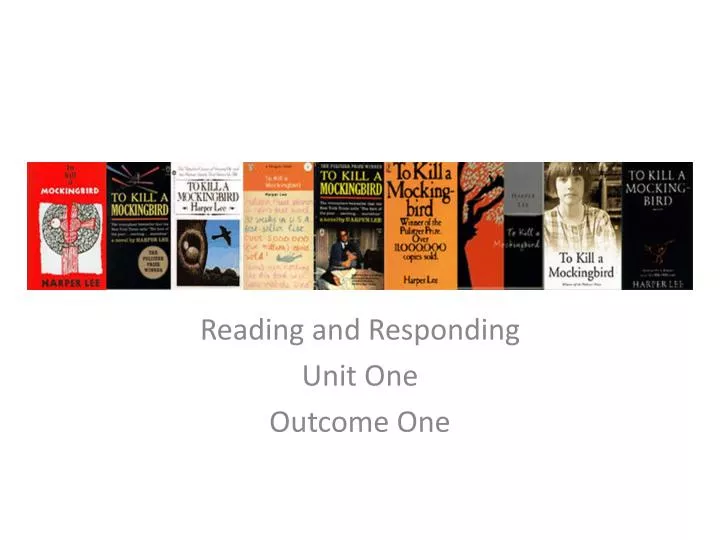 reading and responding unit one outcome one
