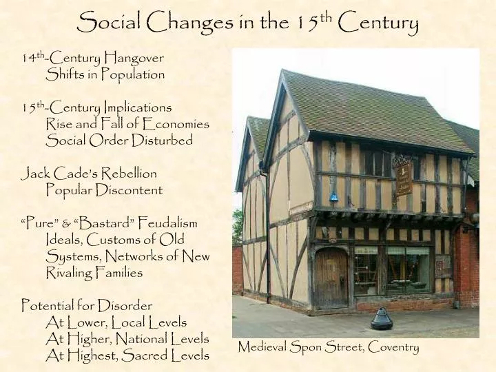 social changes in the 15 th century