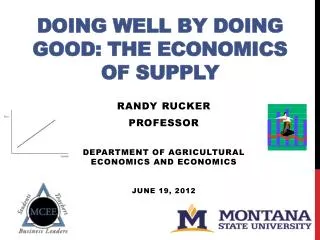 Doing Well by Doing Good: The Economics of Supply