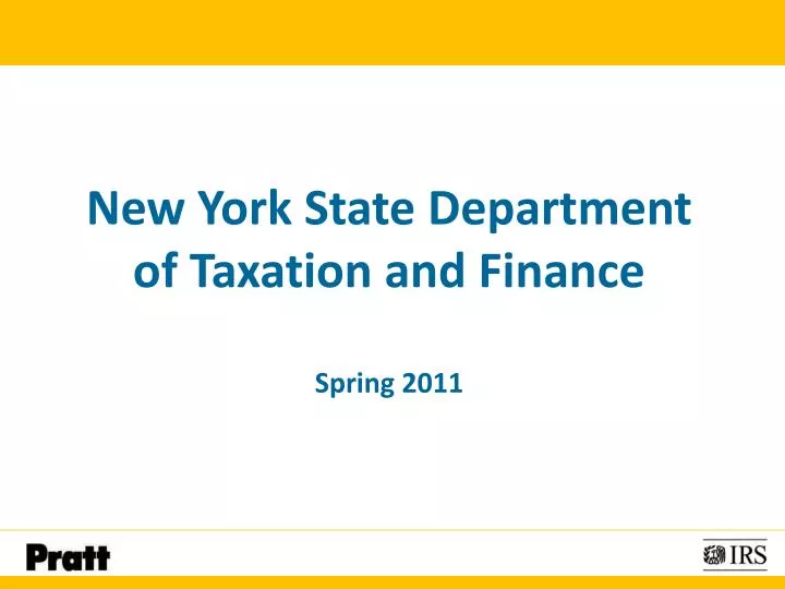 new york state department of taxation and finance spring 2011