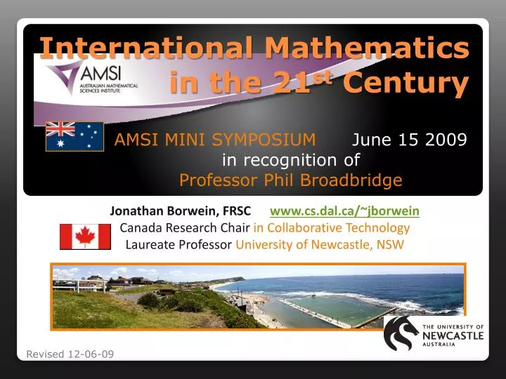 international mathematics in the 21 st century