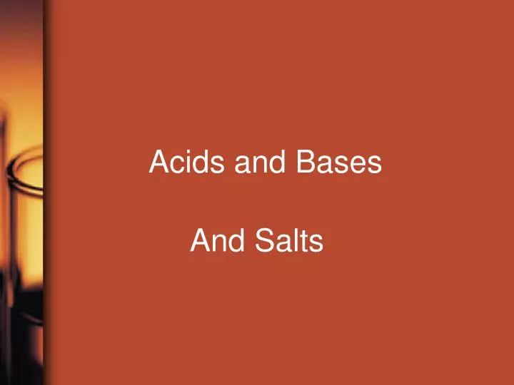 acids and bases