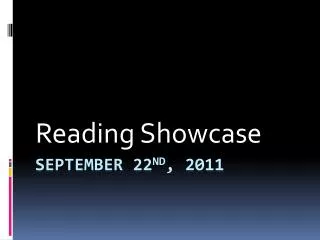 reading showcase