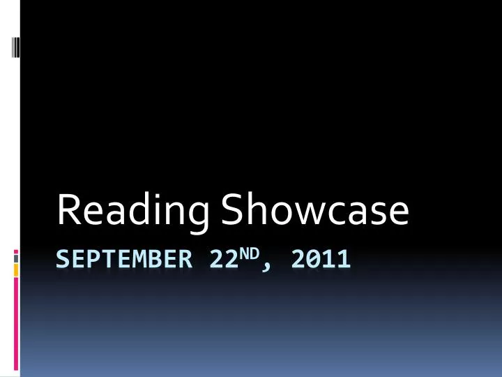 reading showcase