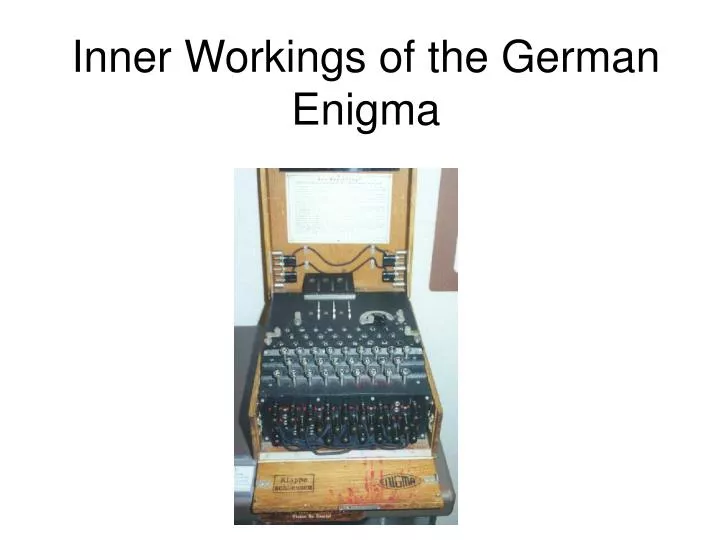 inner workings of the german enigma