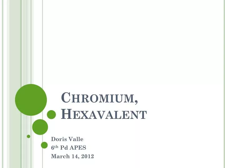 chromium hexavalent