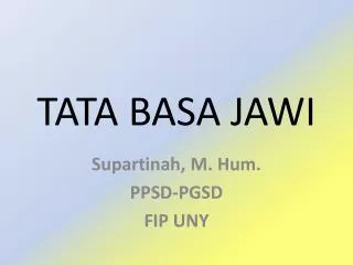 tata basa jawi