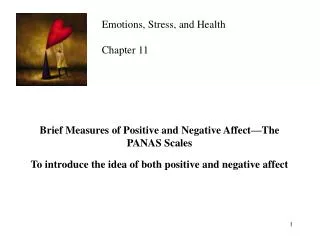Emotions, Stress, and Health Chapter 11