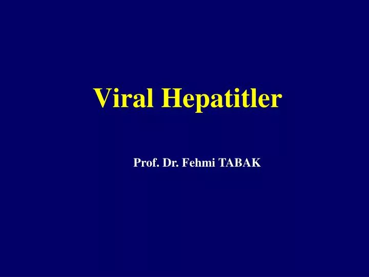 viral hepatitler