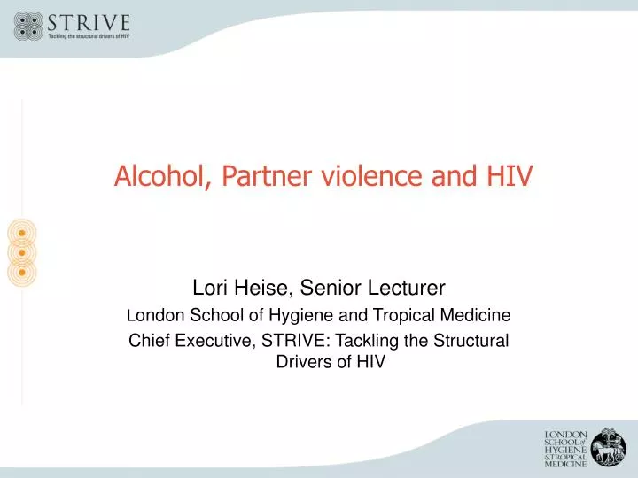 alcohol partner violence and hiv
