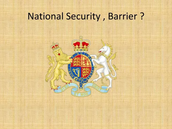 national security barrier