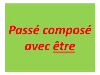 pass compos avec tre