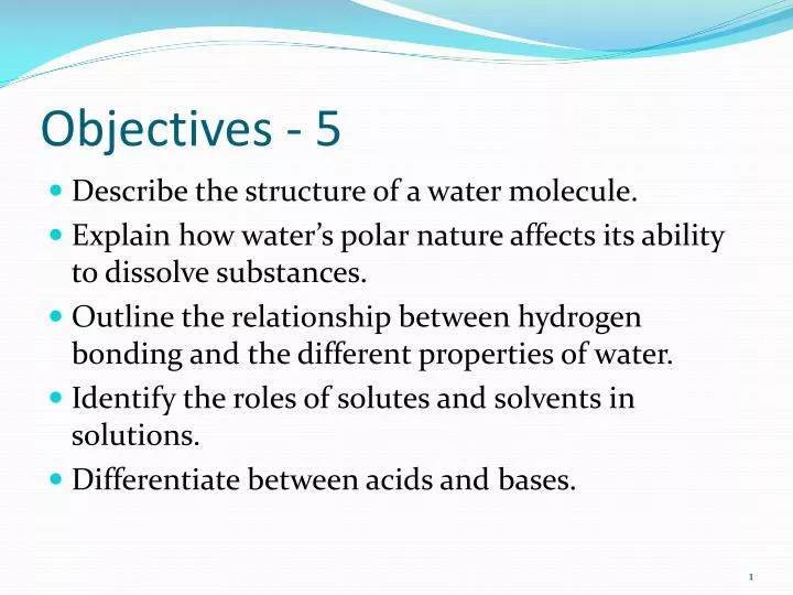objectives 5