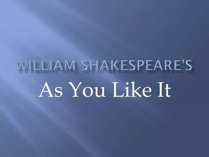 william shakespeare s