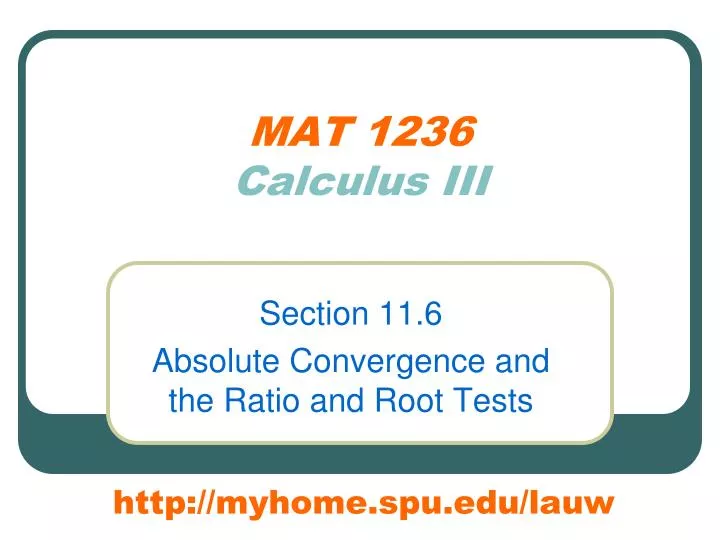 mat 1236 calculus iii