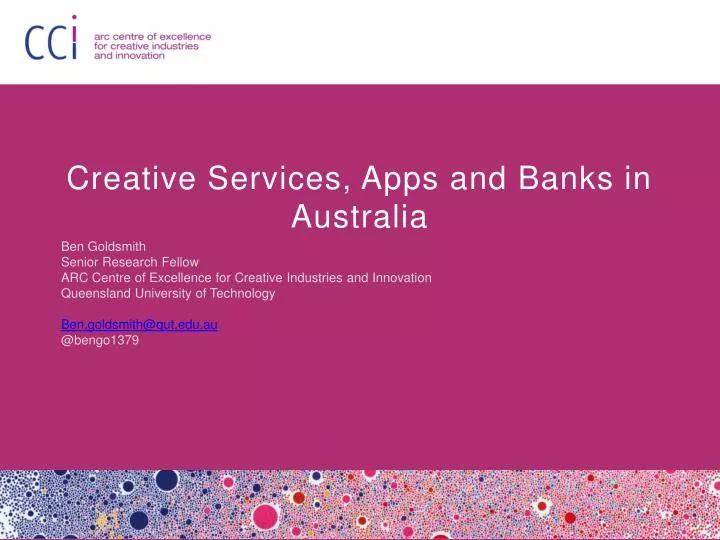 creative services apps and banks in australia