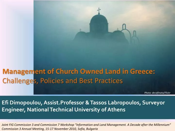 management of church owned land in greece challenges policies and best practices