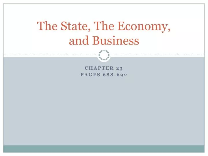 the state the economy and business