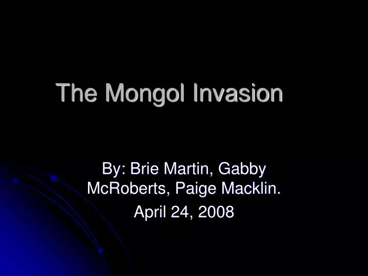 the mongol invasion