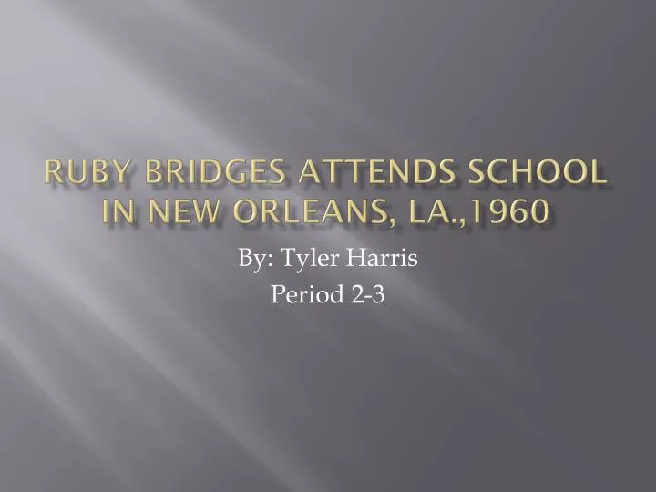 ruby bridges a ttends school in new orleans la 1960