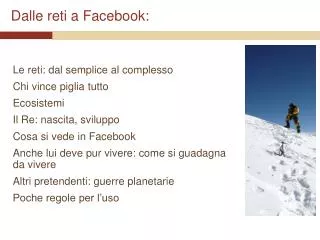 dalle reti a facebook