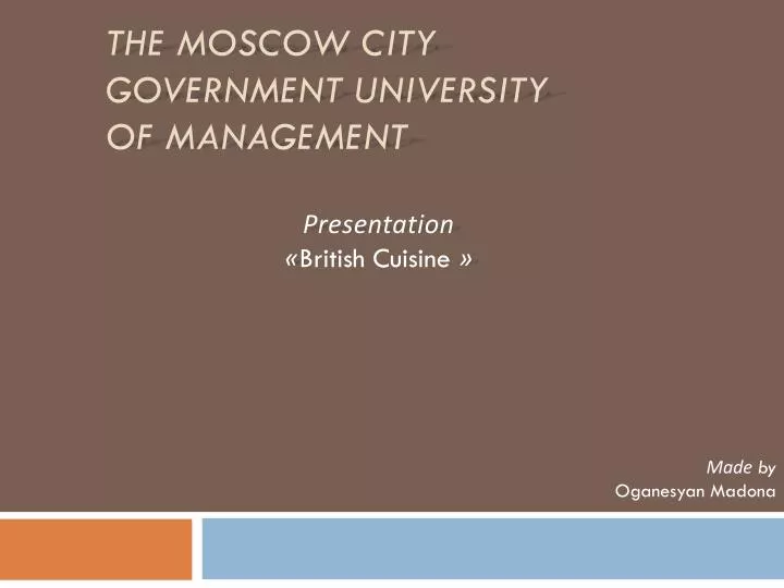 the moscow city government university of management