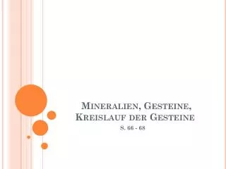 mineralien gesteine kreislauf der gesteine
