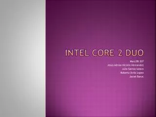 intel core 2 duo