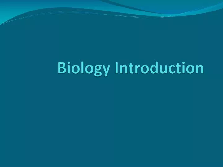 biology introduction