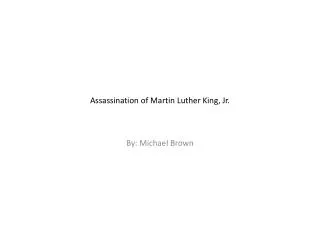 Assassination of Martin Luther King, Jr.