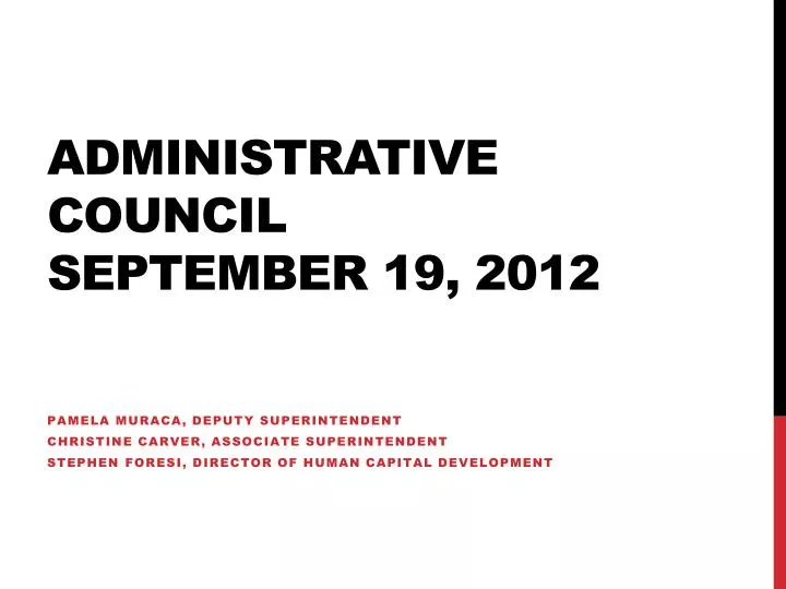 administrative council september 19 2012